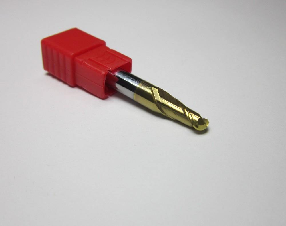 1PCS R2.5 HRC62 2 flutes Tungsten Carbide Ball Nose End Mill set bit - Extrusion and CNC