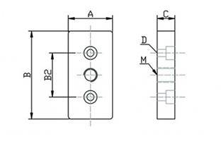 30 series Base 4Plate Connection 3060-M12 -Pack of 2PCS - Extrusion and CNC