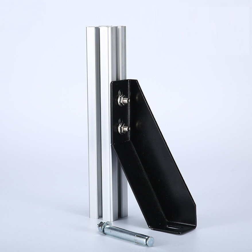40 Series Black aluminium Profile Connection Fence Fixed Connection Bracket - left and right - Extrusion and CNC