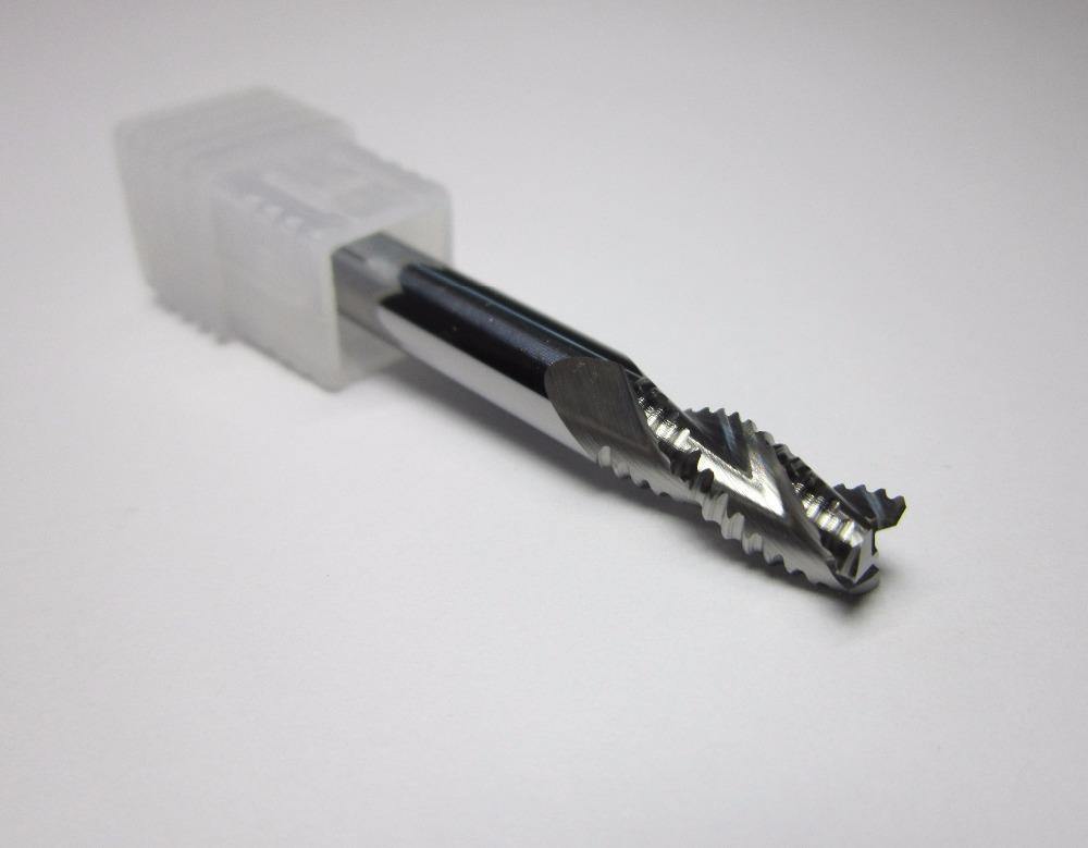 4PCS 3 Flutes HRC55 Roughing End Mills tungsten carbide end mills CNC milling cutter for rough aluminium - Extrusion and CNC