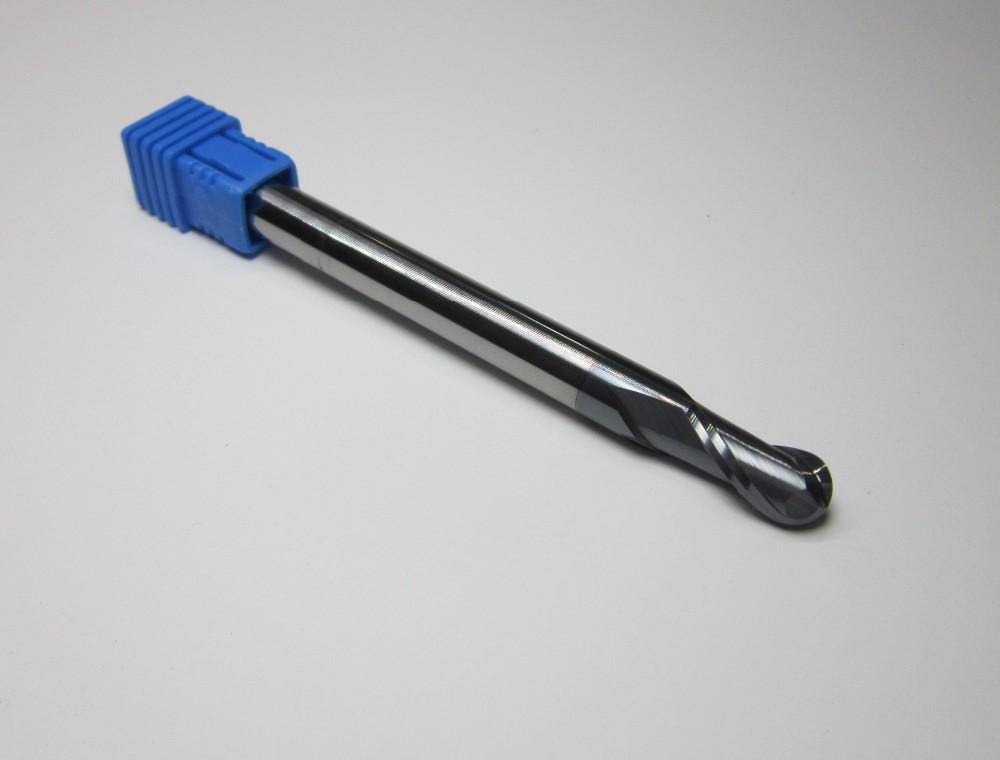 4PCS HRC45 R2.0 R3.0 R4.0 R5.0 2F Long shank L-100mm Carbide Ball Nose End Mills set bit - Extrusion and CNC