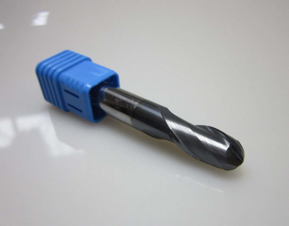 8PCS R0.5 1.0 1.5 2.0 2.5 3.0 4.0 5.0 HRC45 2 flutes Tungsten Carbide Ball Nose End Mill set bits - Extrusion and CNC