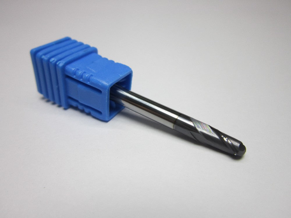8PCS R0.5 1.0 1.5 2.0 2.5 3.0 4.0 5.0 HRC45 2 flutes Tungsten Carbide Ball Nose End Mill set bits - Extrusion and CNC