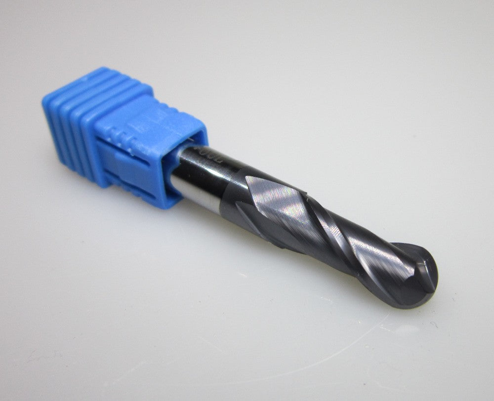 8PCS R0.5 1.0 1.5 2.0 2.5 3.0 4.0 5.0 HRC45 2 flutes Tungsten Carbide Ball Nose End Mill set bits - Extrusion and CNC