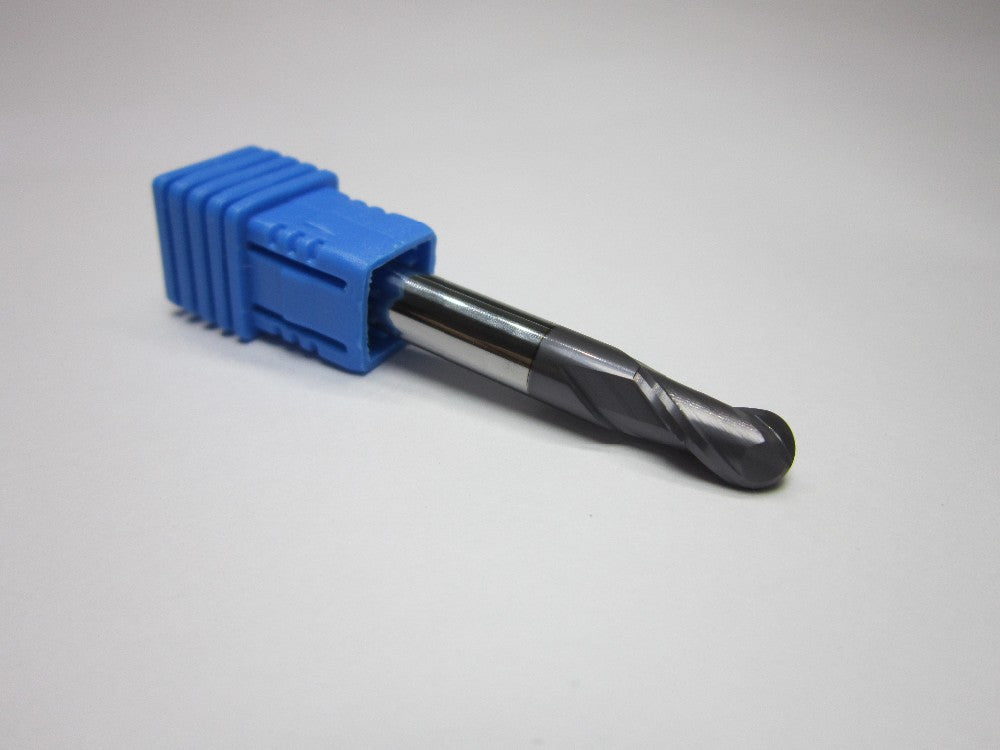 8PCS R0.5 1.0 1.5 2.0 2.5 3.0 4.0 5.0 HRC45 2 flutes Tungsten Carbide Ball Nose End Mill set bits - Extrusion and CNC