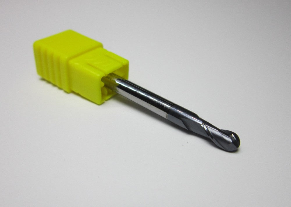 8PCS R0.5 1.0 1.5 2.0 2.5 3.0 4.0 5.0 HRC55 2 flutes Tungsten Carbide Ball Nose End Mill set bits - Extrusion and CNC