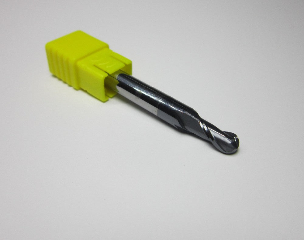 8PCS R0.5 1.0 1.5 2.0 2.5 3.0 4.0 5.0 HRC55 2 flutes Tungsten Carbide Ball Nose End Mill set bits - Extrusion and CNC