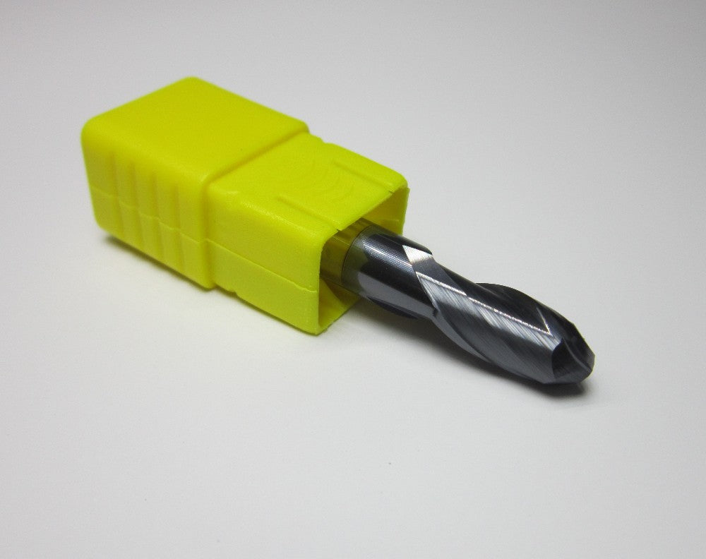 8PCS R0.5 1.0 1.5 2.0 2.5 3.0 4.0 5.0 HRC55 2 flutes Tungsten Carbide Ball Nose End Mill set bits - Extrusion and CNC