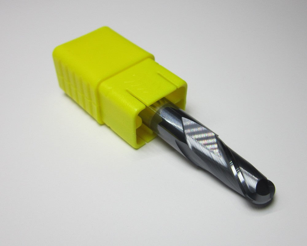 8PCS R0.5 1.0 1.5 2.0 2.5 3.0 4.0 5.0 HRC55 2 flutes Tungsten Carbide Ball Nose End Mill set bits - Extrusion and CNC