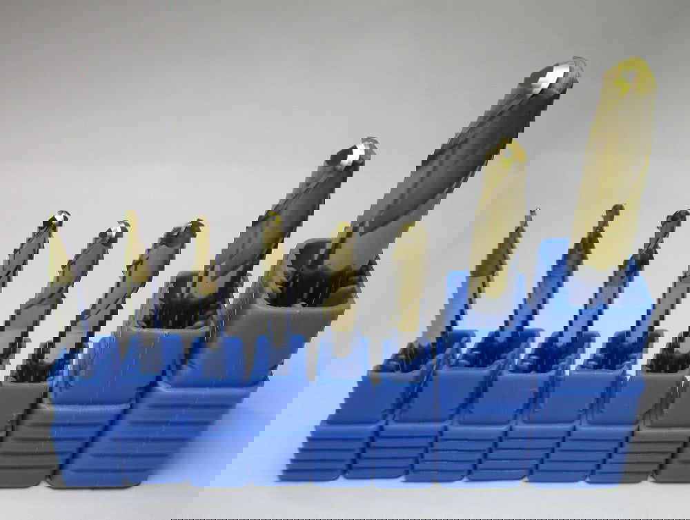 8PCS R0.5 1.0 1.5 2.0 2.5 3.0 4.0 5.0 HRC58 2 flutes Tungsten Carbide Ball Nose End Mill set bits - Extrusion and CNC