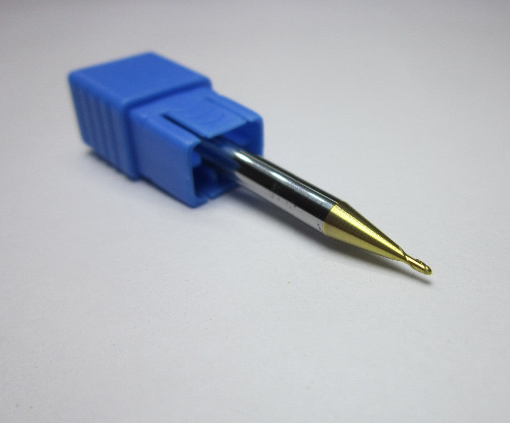 8PCS R0.5 1.0 1.5 2.0 2.5 3.0 4.0 5.0 HRC58 2 flutes Tungsten Carbide Ball Nose End Mill set bits - Extrusion and CNC