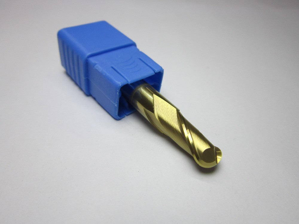 8PCS R0.5 1.0 1.5 2.0 2.5 3.0 4.0 5.0 HRC58 2 flutes Tungsten Carbide Ball Nose End Mill set bits - Extrusion and CNC