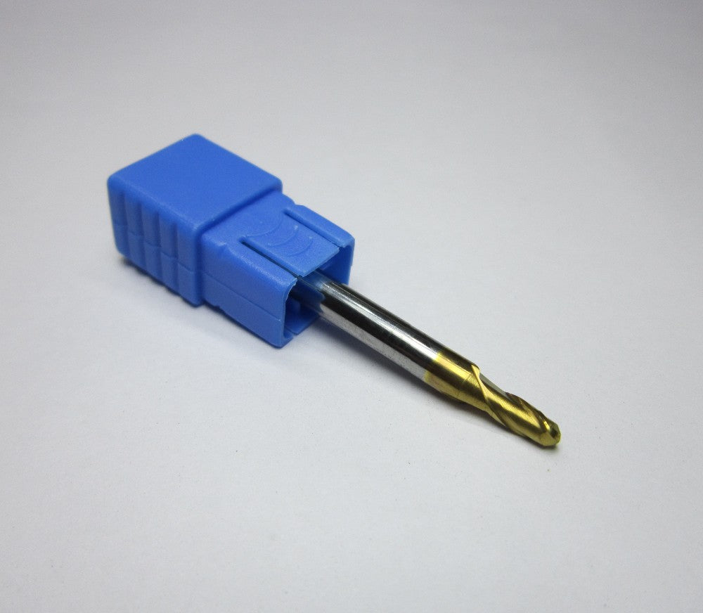8PCS R0.5 1.0 1.5 2.0 2.5 3.0 4.0 5.0 HRC58 2 flutes Tungsten Carbide Ball Nose End Mill set bits - Extrusion and CNC