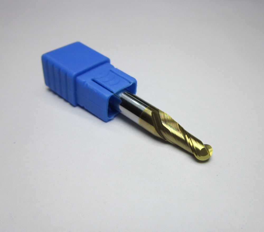 8PCS R0.5 1.0 1.5 2.0 2.5 3.0 4.0 5.0 HRC58 2 flutes Tungsten Carbide Ball Nose End Mill set bits - Extrusion and CNC