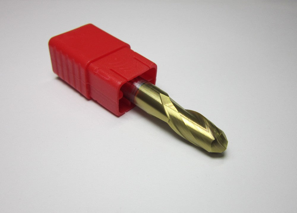 8PCS R0.5 1.0 1.5 2.0 2.5 3.0 4.0 5.0 HRC62 2 flutes Tungsten Carbide Ball Nose End Mill set bits - Extrusion and CNC