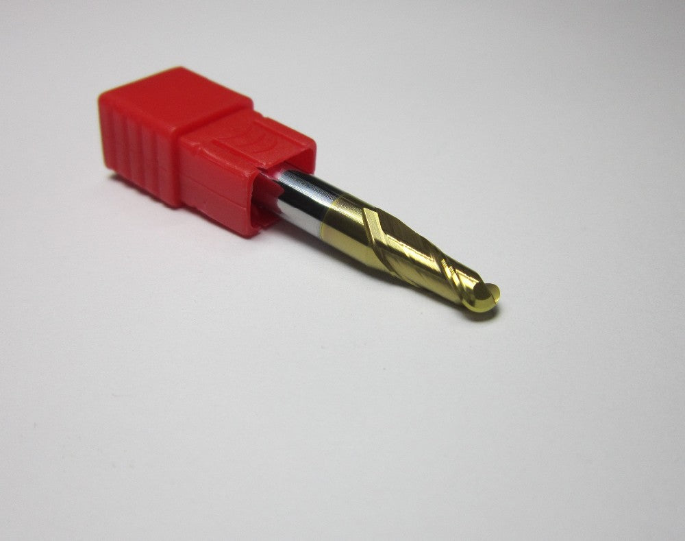 8PCS R0.5 1.0 1.5 2.0 2.5 3.0 4.0 5.0 HRC62 2 flutes Tungsten Carbide Ball Nose End Mill set bits - Extrusion and CNC