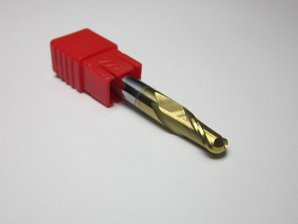 8PCS R0.5 1.0 1.5 2.0 2.5 3.0 4.0 5.0 HRC62 2 flutes Tungsten Carbide Ball Nose End Mill set bits - Extrusion and CNC