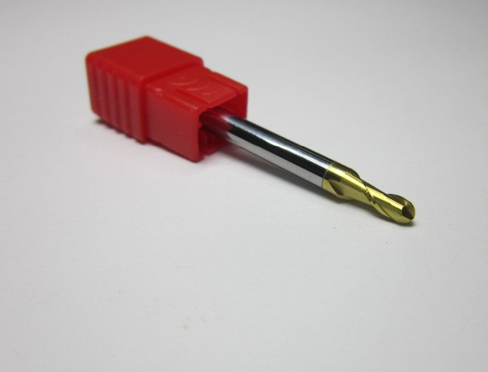 8PCS R0.5 1.0 1.5 2.0 2.5 3.0 4.0 5.0 HRC62 2 flutes Tungsten Carbide Ball Nose End Mill set bits - Extrusion and CNC