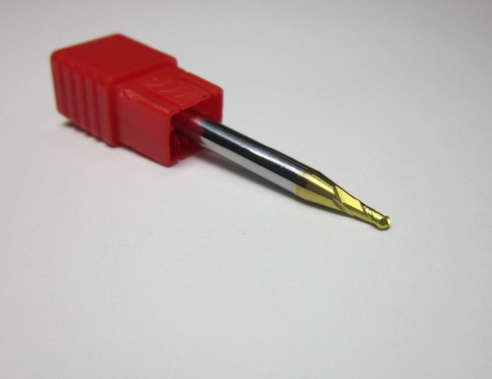 8PCS R0.5 1.0 1.5 2.0 2.5 3.0 4.0 5.0 HRC62 2 flutes Tungsten Carbide Ball Nose End Mill set bits - Extrusion and CNC