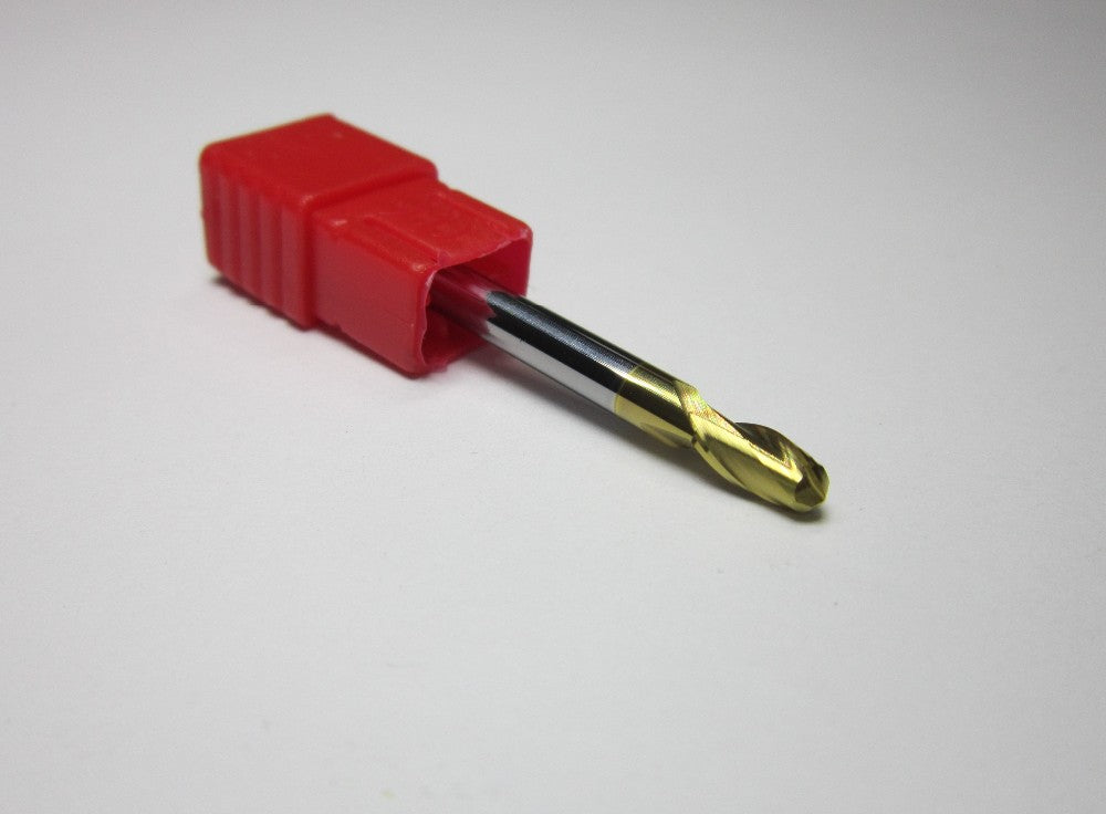8PCS R0.5 1.0 1.5 2.0 2.5 3.0 4.0 5.0 HRC62 2 flutes Tungsten Carbide Ball Nose End Mill set bits - Extrusion and CNC