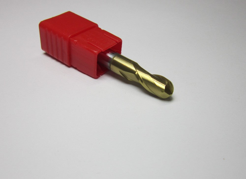8PCS R0.5 1.0 1.5 2.0 2.5 3.0 4.0 5.0 HRC62 2 flutes Tungsten Carbide Ball Nose End Mill set bits - Extrusion and CNC