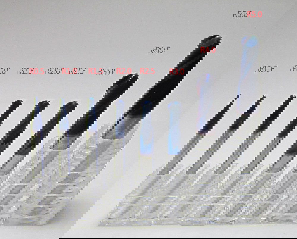 8PCS R0.5 1.0 1.5 2.0 2.5 3.0 4.0 5.0 HRC68 2 flutes Tungsten Carbide Ball Nose End Mill set bits - Extrusion and CNC