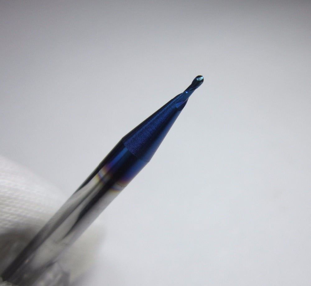 8PCS R0.5 1.0 1.5 2.0 2.5 3.0 4.0 5.0 HRC68 2 flutes Tungsten Carbide Ball Nose End Mill set bits - Extrusion and CNC