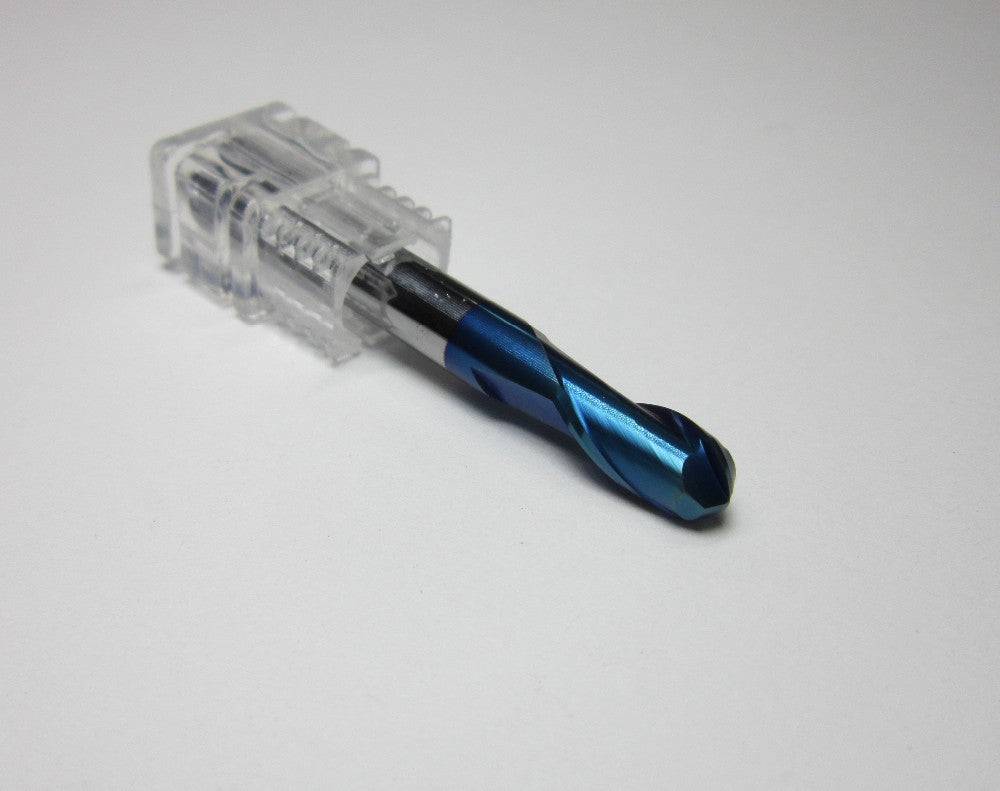 8PCS R0.5 1.0 1.5 2.0 2.5 3.0 4.0 5.0 HRC68 2 flutes Tungsten Carbide Ball Nose End Mill set bits - Extrusion and CNC