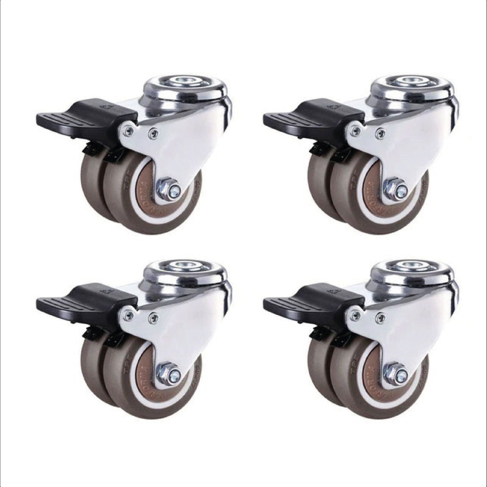 Caster Wheel set of 4 - Extrusion and CNC