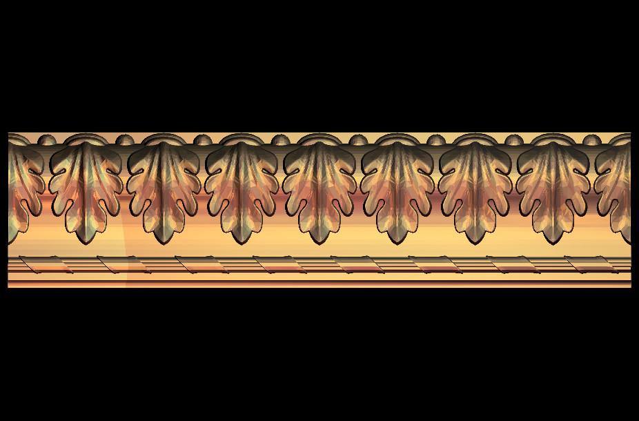 STL Format 3D Border Decoration -002 - Extrusion and CNC