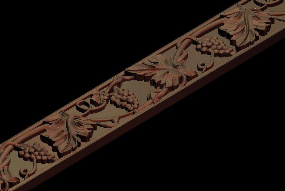 STL Format 3D Border Decoration -003 - Extrusion and CNC
