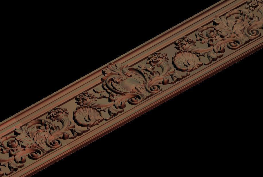 STL Format 3D Border Decoration -004 - Extrusion and CNC