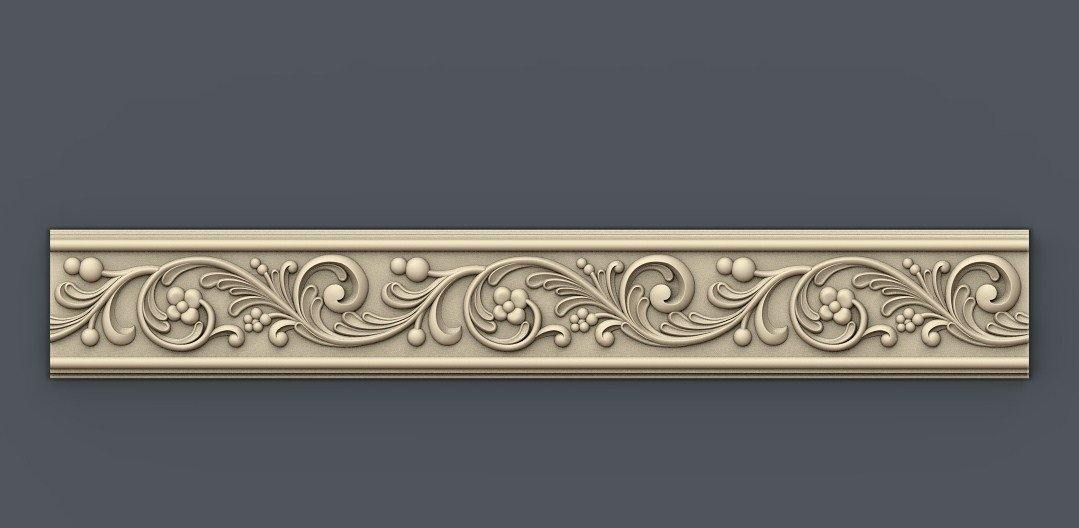 STL Format 3D Border Decoration -006 - Extrusion and CNC