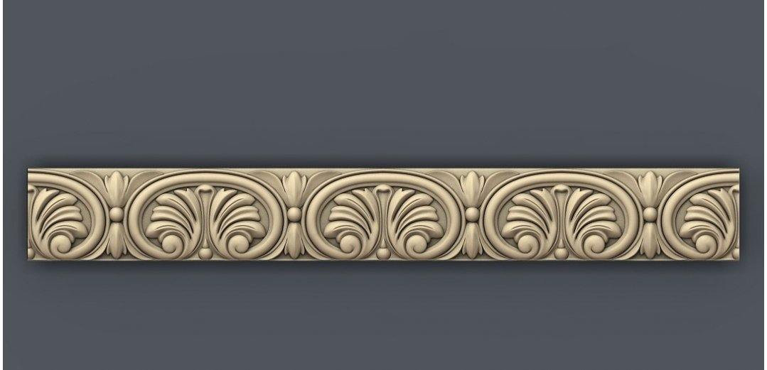 STL Format 3D Border Decoration -008 - Extrusion and CNC