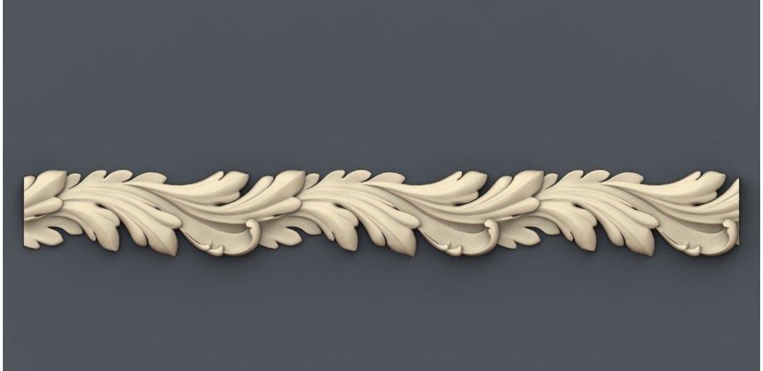 STL Format 3D Border Decoration -009 - Extrusion and CNC