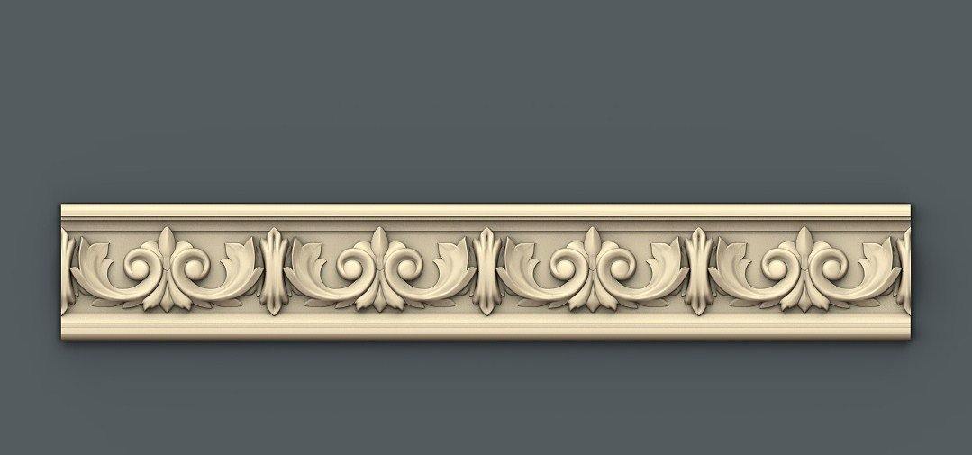 STL Format 3D Border Decoration -012 - Extrusion and CNC