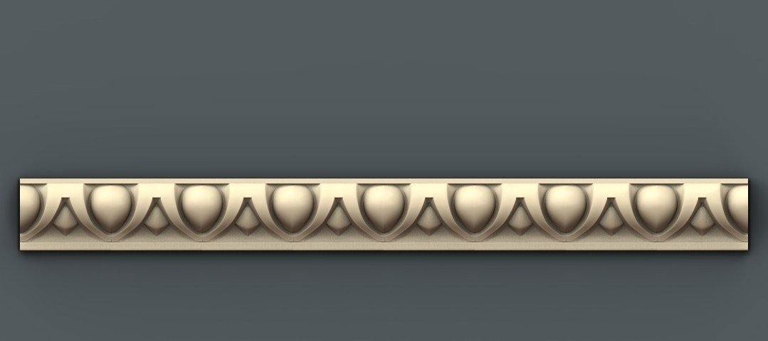 STL Format 3D Border Decoration -015 - Extrusion and CNC