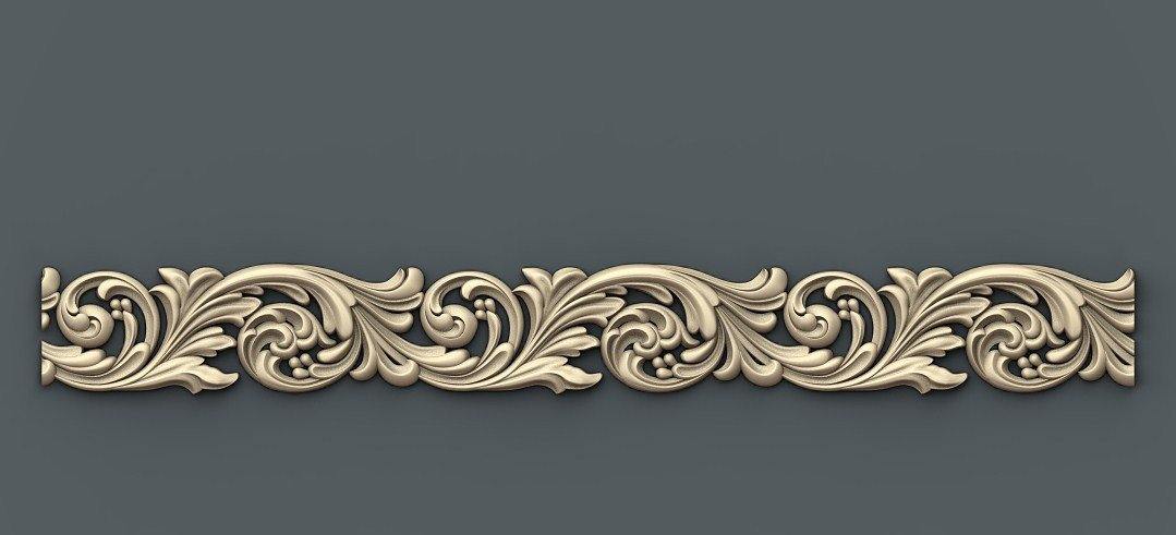 STL Format 3D Border Decoration -016 - Extrusion and CNC