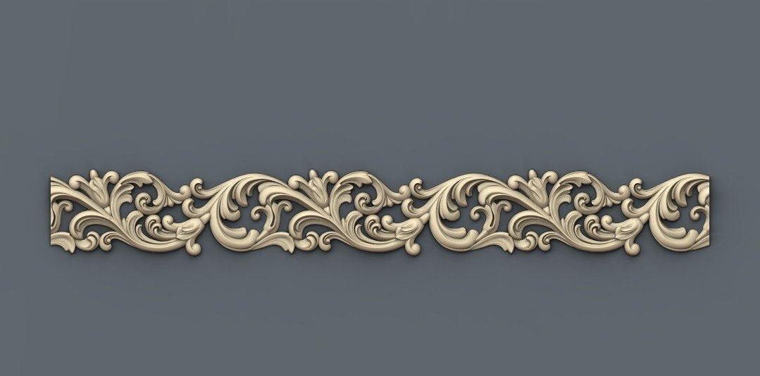STL Format 3D Border Decoration -017 - Extrusion and CNC