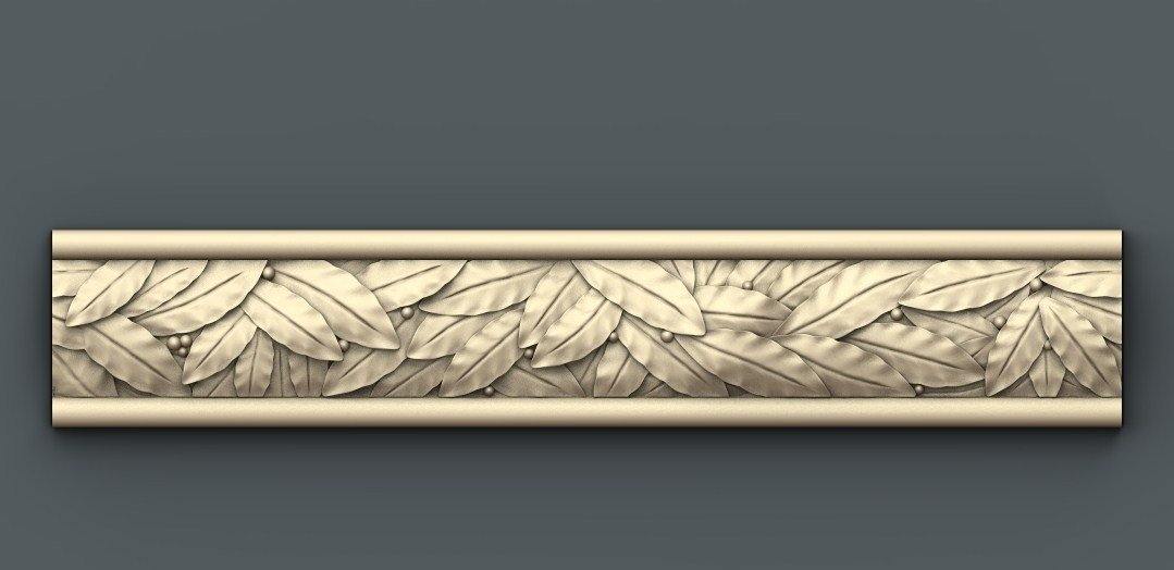 STL Format 3D Border Decoration -019 - Extrusion and CNC
