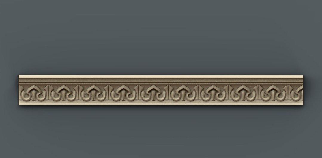 STL Format 3D Border Decoration -026 - Extrusion and CNC