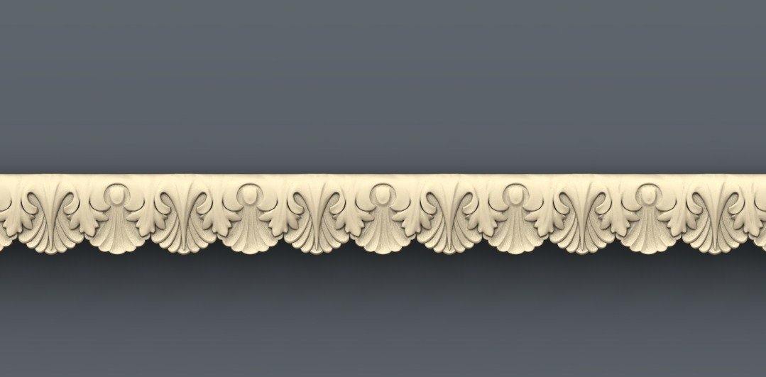 STL Format 3D Border Decoration -028 - Extrusion and CNC