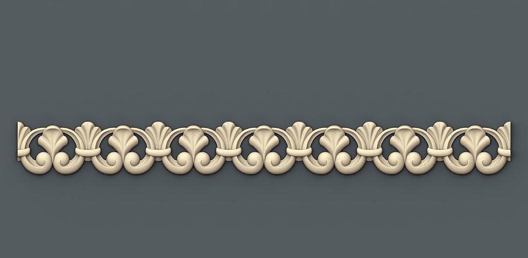 STL Format 3D Border Decoration -030 - Extrusion and CNC