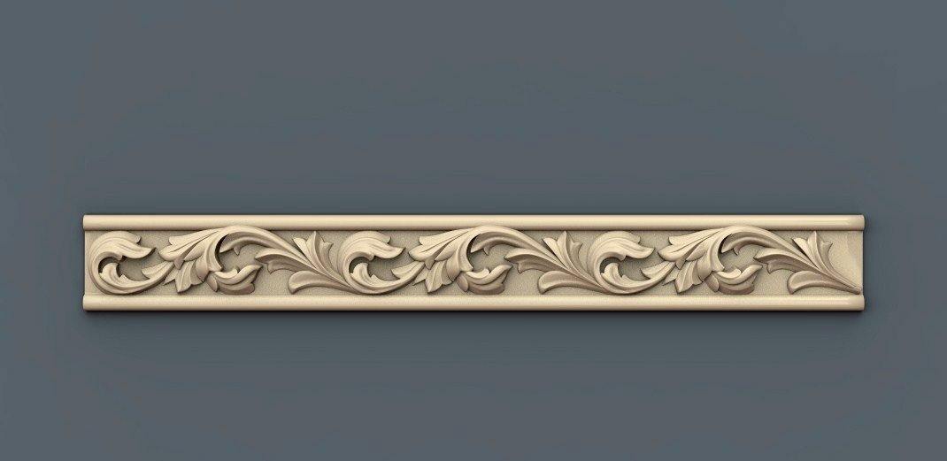 STL Format 3D Border Decoration -036 - Extrusion and CNC