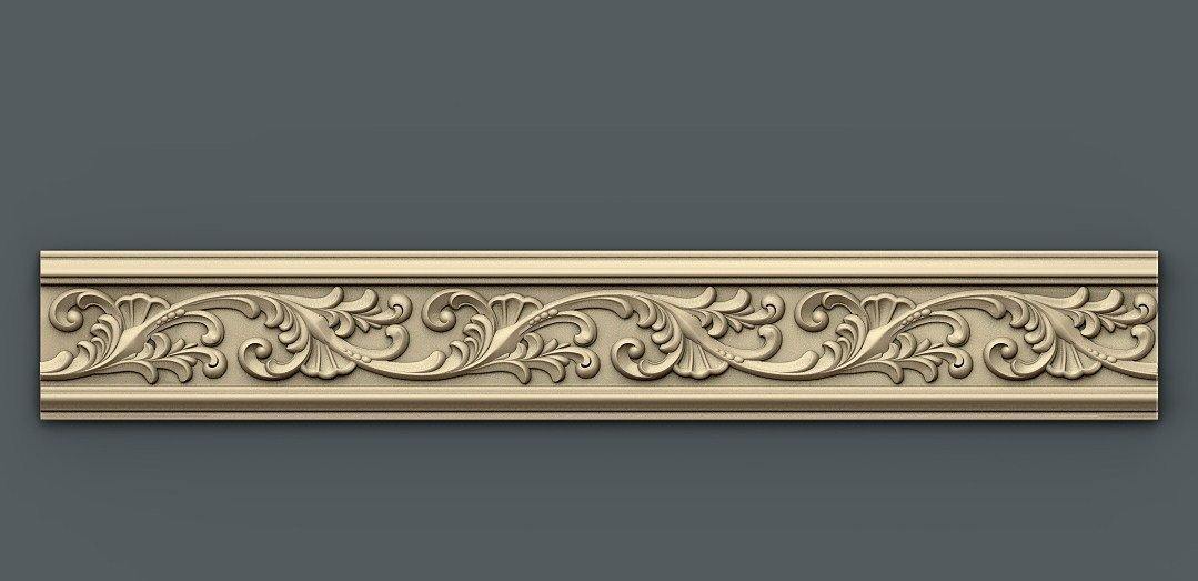 STL Format 3D Border Decoration -039 - Extrusion and CNC