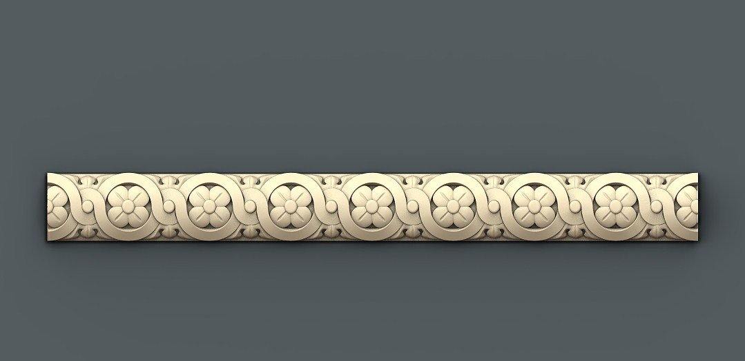 STL Format 3D Border Decoration -041 - Extrusion and CNC