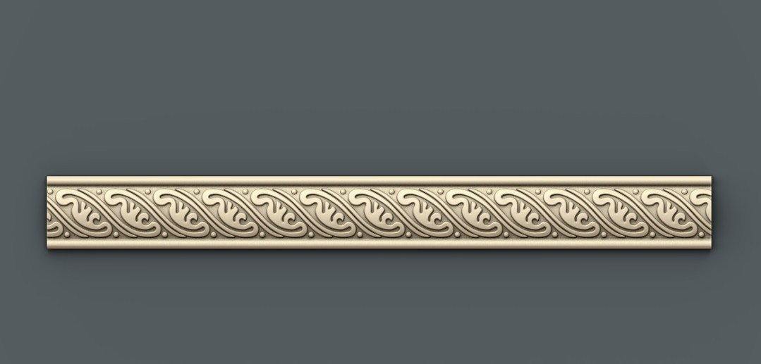 STL Format 3D Border Decoration -042 - Extrusion and CNC
