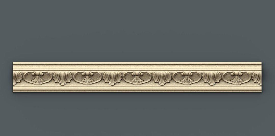 STL Format 3D Border Decoration -044 - Extrusion and CNC