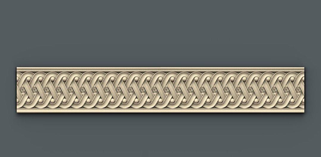 STL Format 3D Border Decoration -047 - Extrusion and CNC