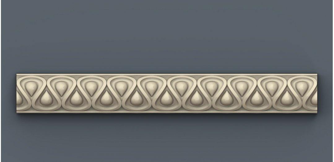 STL Format 3D Border Decoration -049 - Extrusion and CNC